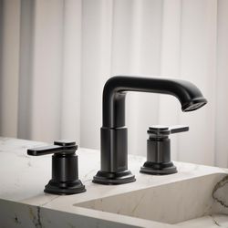 Kohler Envelu Matte Black Modern Widespread Bathroom Sink Faucet 8 in.