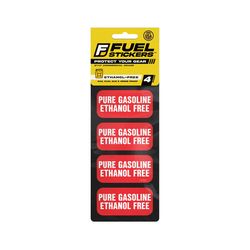 Fuel Stickers 1 in. H X 2 in. W Rectangle Red Fuel Sticker Label 4 pk