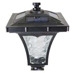 Sun-Ray Gloss Solar Powered 1 W LED Lamp Post 1 pc