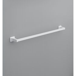 Oakbrook Collection Satin White Towel Bar 30 in. L Die Cast Zinc