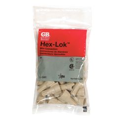 Gardner Bender Hex-Lok 22-8 Ga. Copper Wire Connector Tan 25 pk