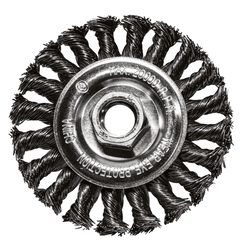 Century Drill & Tool 4 in. Cable Twist Wire Wheel Brush Steel 20000 rpm 1 pc