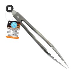 R&M International Corp International Stainless Steel Black/Silver Grill Tongs