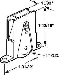 Prime-Line 1 in. D X 1/4 in. L Mill Plastic/Stainless steel Roller Assembly 2 pk