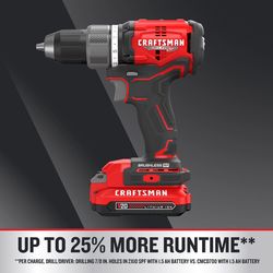 CRAFTSMAN V20 RP 1/2 in. Brushless Cordless Drill/Driver Kit (Battery)