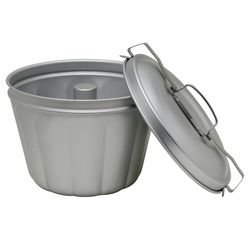 Harold Import 6-3/8 in. W X 12-1/2 in. L Steam Pudding Mold Silver 1 pc