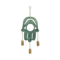 Matr Boomie Multi-color Hamsa Patina Wind Chime