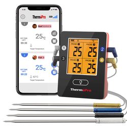 TempPro TP25W LCD Bluetooth Enabled Grill/Meat Thermometer