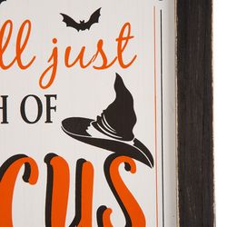 Glitzhome 42.05 in. Hocus Pocus Easel Sign Pathway Decor