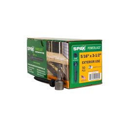 SPAX PowerLags 5/16 in. in. X 3-1/2 in. L Hex Drive Hex Washer Head Structural Screws 50 pk