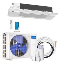 MRCOOL DIY 5th Gen Hyper Heat (Ceiling Cassette) 1 Zone 12000 BTU 23.5 SEER Ductless Mini Split Heat