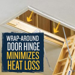 Werner 7 To 8.75 ft. Ceiling 25 in. x 54 in. Wood Attic Ladder Type I 250 lb. cap.