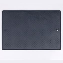 Dexas Dark Gray Rubber Pet Bowl Mat For Cats/Dogs