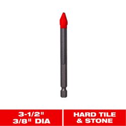 Diablo 3/8 in. X 3-1/2 in. L Carbide Tipped Glass and Tile Bit Hex Shank 1 pk