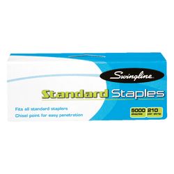 Swingline 1/4 in. L Flat Crown Standard Staples 5000 pk