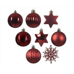 Decoris Red Assorted Ornaments