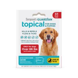 Sergeant's Guardian Liquid Dog Flea and Tick Drops Permethrin,  S-methoprene 0.61 oz