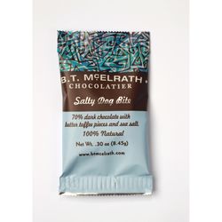 B.T. McElrath Salty Dog Bite Dark Chocolate/Butter Toffee/Sea Salt Chocolate Candies 0.3 oz