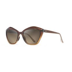 Maui Jim Lotus Sunglasses Women's Chocolate Fade Frame HCL Bronze Lens Polarized