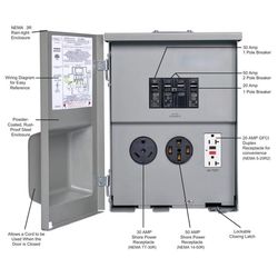Connecticut Electric 80 amps 120/240 V 3 space 80 amps Power Outlet Box