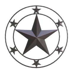 Accent Plus 24 in. H X 24 in. L Texas Star Cast Iron Wall Decoration