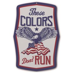 Open Road Brands These Colors 11 in. H X 8 in. L Aluminum Wall Decor
