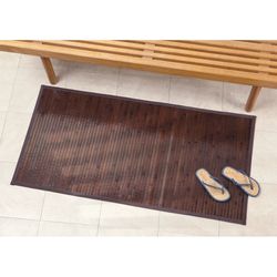 iDesign 24 in. W X 48 in. L Brown Bamboo Runner Rug