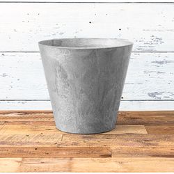 Novelty ArtStone 6 in. H X 6.4 in. W X 6.4 in. D X 6.4 in. D Resin Napa Planter Gray