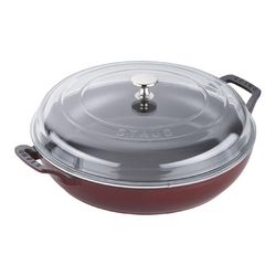 Staub Cast Iron Braiser With Lid Grenadine