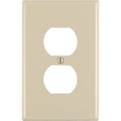 Leviton Ivory 1 gang Nylon Duplex Wall Plate 1 pk
