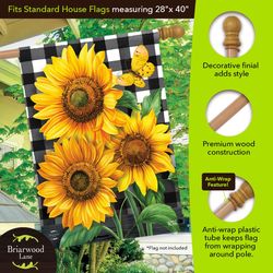 Briarwood Lane 57 in. L Wood Flag Pole