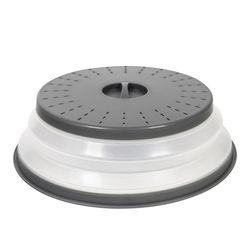 Tovolo Gray/White Plastic Microwave Collapsible Food Cover