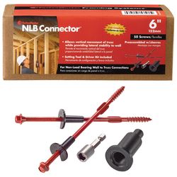 FastenMaster Non-Load Bearing Connector No. 6 in. X 6 in. L Red Hex Hex Head Deck Screws 3 lb 6 pk