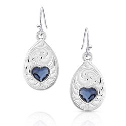 Montana Silversmiths Women's Teardrop Silver Earrings Water Resistant