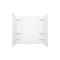 MAAX Finesse 59 in. H X 33-1/2 in. W X 61 in. L White Bathtub Wall Surround