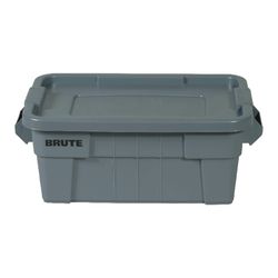 Rubbermaid Brute 14 gal Gray Storage Tote 10.7 in. H X 16.5 in. W X 27.88 in. D Stackable