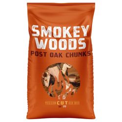 Smokey Woods All Natural Post Oak Wood Smoking Chunks 350 cu in