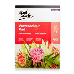 Mont Marte 8.3 in. W X 11.7 in. L Watercolor Pad 12 sheet