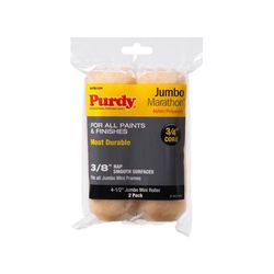 Purdy Marathon Nylon/Polyester 4.5 in. W X 3/8 in. Jumbo Mini Paint Roller Cover 2 pk