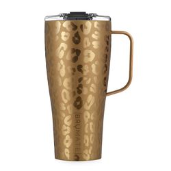 BruMate Toddy XL 32 oz Gold Leopard BPA Free Insulated Mug
