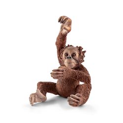 Schleich Wild Life Young Orangutan Toy Brown