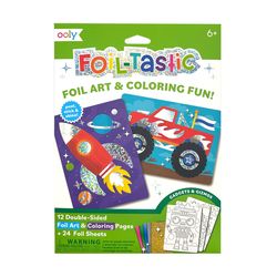 OOLY Foil-Tastic Gadgets & Gizmos Foil Art & Coloring Pages Multicolored 36 pc