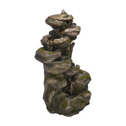 Alpine Polyresin Assorted Fountain with LED Light