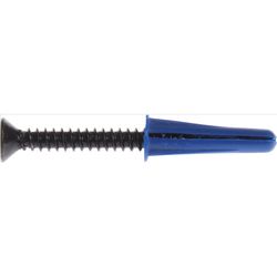 HILLMAN .190 in. D X 1 in. L Plastic Flat Head Conical Anchor 4 pk