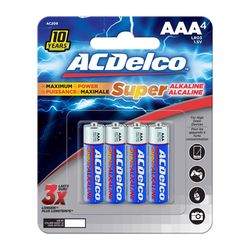 ACDelco AAA Alkaline Batteries 4 pk Carded