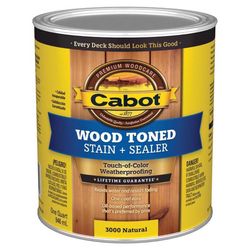 Cabot Wood Toned Transparent Natural Oil-Based Penetrating Oil Deck and Siding Stain 1 qt
