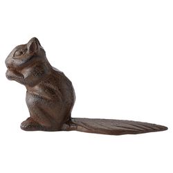 Zingz & Thingz 2.5 in. W X 7 in. L Cast Iron Brown Door Stop Mounts to door