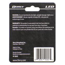 Dorcy White LED Flashlight Bulb 3 V Flanged Base
