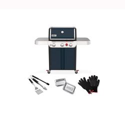 Weber Genesis SA-E-325 LP Grill Bundle: Grill, Tools, Gloves, Drip Pan