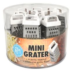 R&M International Corp Silver/White Plastic/Stainless Steel Mini Box Grater